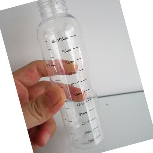 10pcs120ML(105ml scale Printing)Empty Plastic bottle with Twist cap,DIY pigment Container,E-liquid bottle,Water bottle PET clear