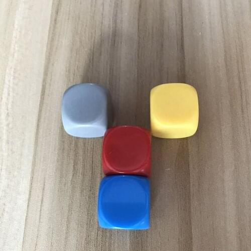 100Pcs/Lot 22mm Blank Dice Round Corner Acrylic Hexahedron Blank Dice Can Write Color Creativity DIY Dice Set Board Game