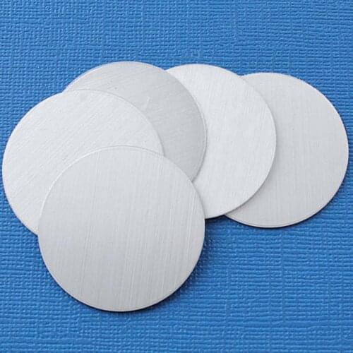1000x Aluminum Stamping Tags Mirror Finish Grey Round Circle Disc Tags Blank 58mm 0758LT