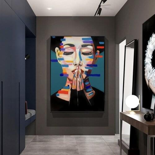 110x150cm Graffiti Art Oil Painting on The Wall Canvas Posters and Prints Woman Wall Art Picture for Living Room Home Decor