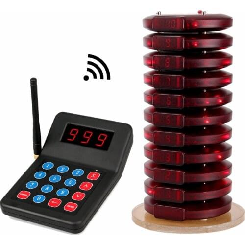 2018 lastest fashionable queue wireless calling system,coaster pager ,customer take food