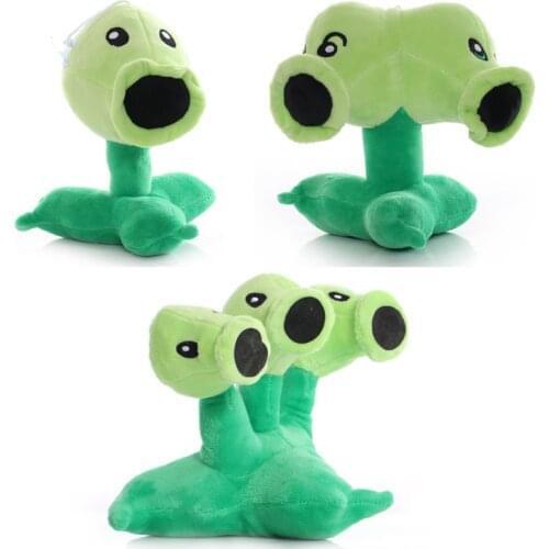 3pcs/lot 15cm Plants vs Zombies PVZ Peashooter Split Pea Threepeater Plush Stuffed Toys Soft Game Toy Gifts for Kids Children