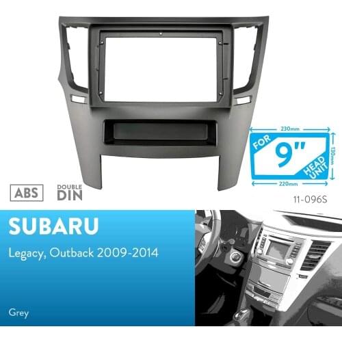 9 inch Car Fascia Radio Panel for Subaru Legacy, Outback 2009-2014 Dash Kit Install Facia Console 9inch Bezel Adapter Plate Trim