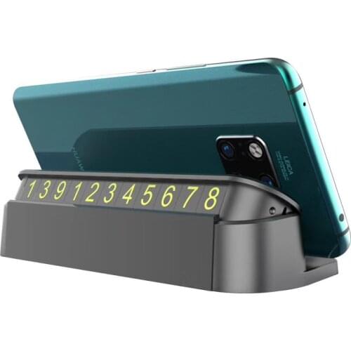 Car Temporary Parking Card Phone Holder Card Storage Box Luminous Hidden Phone Number Card Plate Car Styling With Freshener