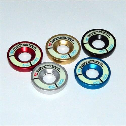 Car Luminous Universal Convenient Portable Durable Fashion Ignition Switch Cover Sticker Alloy For Honda Accord CRV#290115