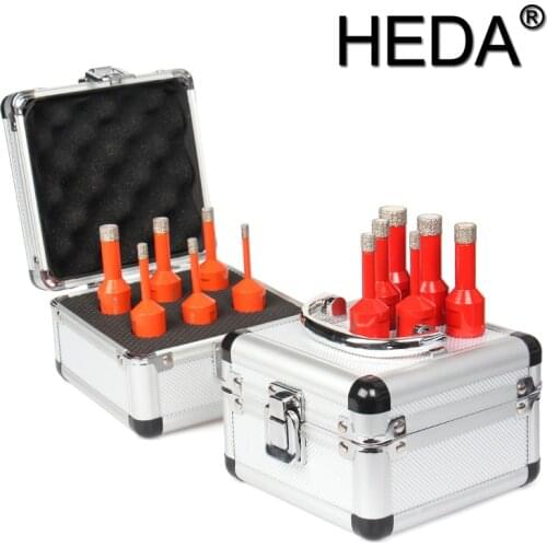 Free Shipping 6Pcs/Set M14 Thread Shank Vacuum Brazed Diamond Core Drill Bits Hole Saw Kit For Cutting Marble Ceramic Tile