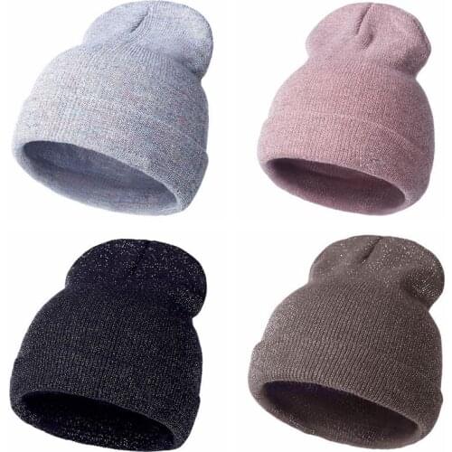 Vintage Knitted Winter Hat for Women Retro Autumn Unisex Cap Simple Solid Color Personality Male Female Hat Warm Beanies