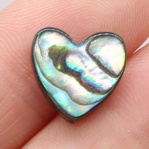 Natural Abalone Shell Loose Beads Heart-shaped Accessories Handmade Crafts DIY Vintage Jewelry Bracelet Necklace 20x20 Mm