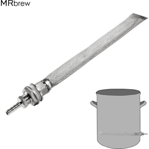 New Compact Weldless Bulkhead 1/2"NPT Kettle Bulkhead with 12'' Brewing Bazooka Filter Screen Home Brewing Beer Kettle