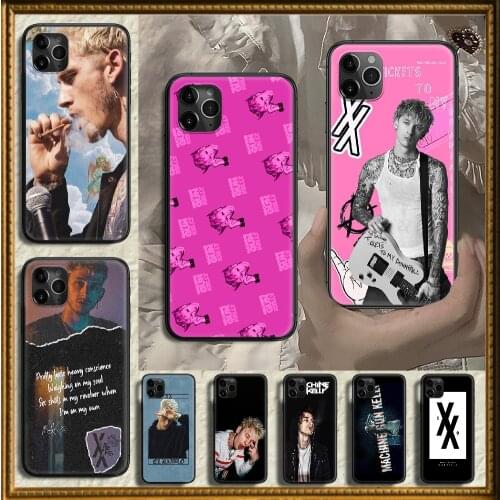 Rapper Machine Gun kelly MGK Phone Case Cover Hull For iphone 5 5s se 2 6 6s 7 8 12 mini plus X XS XR 11 PRO MAX black 3D coque