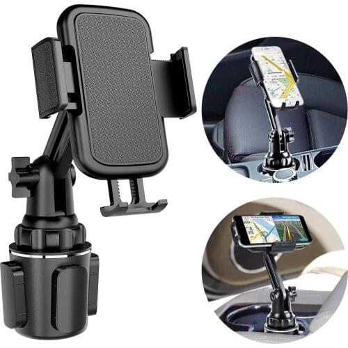 Phone Holder Universal Adjustable Cup Holder Cradle Car Mount with Flexible Long Neck for iPhone 12/11 Pro Max Samsung Haiwei