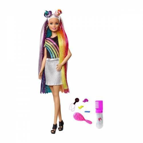 Barbie Hair Design Rainbow Color Hair Barbie Doll