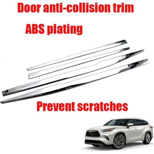 For 2021-22 Toyota Highlander modified body anti-collision decorative bright strips, special door anti-scratch strips
