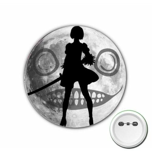 Game NieR:Automata 2B Cosplay Badge Cartoon Brooch Pins for Backpacks bags Badges Button Clothes Accessories