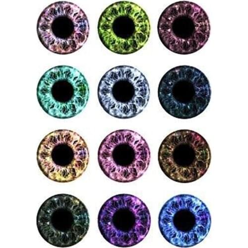 20pcs Glass Doll Eyes DIY Crafts Eyeballs for Dinosaur Animals Eye Accessories A9LE