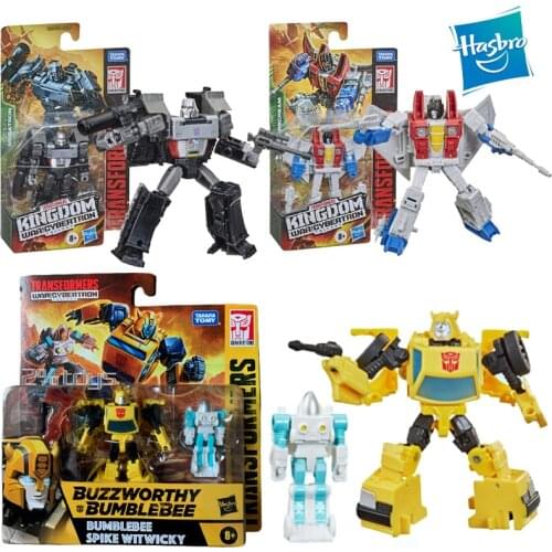 8CM Hasbro Transformers Toys Starscream Bumblebee Megatron Cybertron Kingdom ABS Actie Toy Figures Transformator Robot Gift