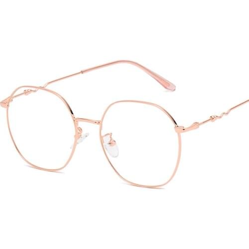 Classic Polygon Large Frame Oversized Glasses Women Men Trend Style Spectacle Frames Eyeglasses Casual Optical Computer Glasses