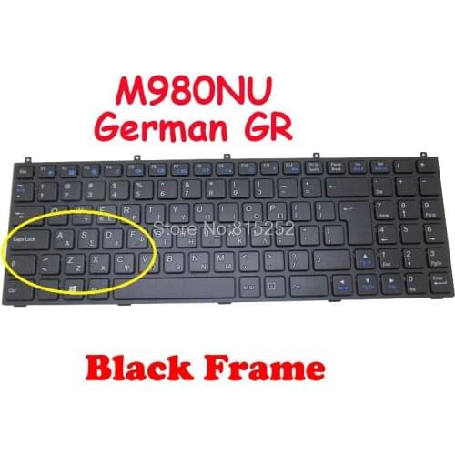 GR Keyboard For CLEVO M980NU MP-08J46D0-430W 6-80-M9800-074-1 MP-08J46D0-4307W 6-80-W2W50-070-1 Germany W258CZQ W25CEW W253EFQ