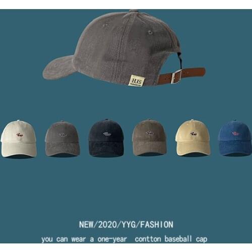 Korean Embroidered Simple Style Duck Tongue Hat Men and Women Wear Casual Street Retro Sunscreen Baseball Cap In Summer Unisex