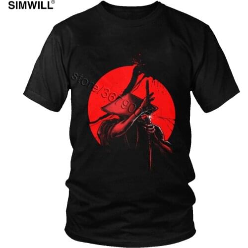 Cool Samurai Slice Tshirts Cool Summer Eco Cotton Tees Mens Short Sleeve O-neck Japanese Warrior T shirt