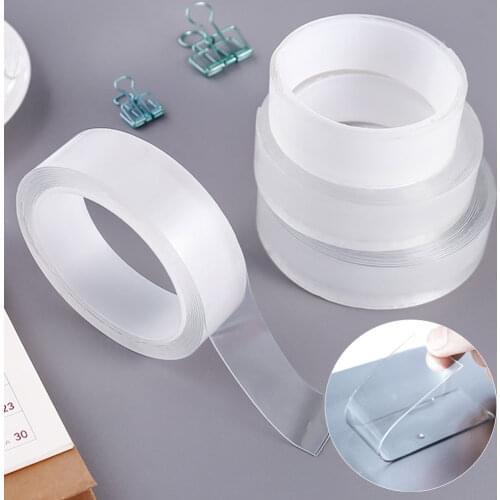 Monster Tape Waterproof Wall Stickers Reusable Heat Resistant Bathroom Home Decoration Tapes Transparent Double Sided Nano Tape