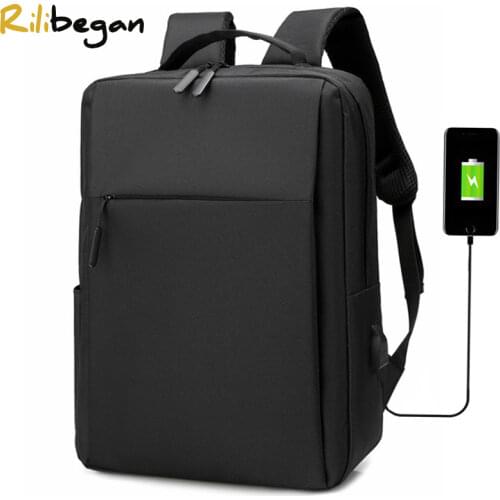 15.6 Inch Laptop Men Backpack Nylon Travel Male Laptop Backpack Usb Charging Computer School Backpacks Waterproof Bag for Men