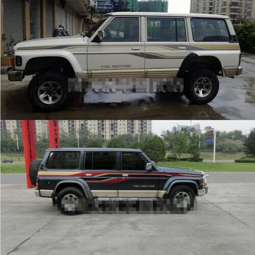 Car Sticker Body Exterior Decoration Modified Sticker Pull Flower Color Bar Film For Nissan Patrol Y60