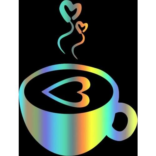 S51123 Various Sizes/Colors Car Stickers Vinyl Decal Coffee Cappuccino Cups Cafe Motorcycle Decorative Accessories Waterproof