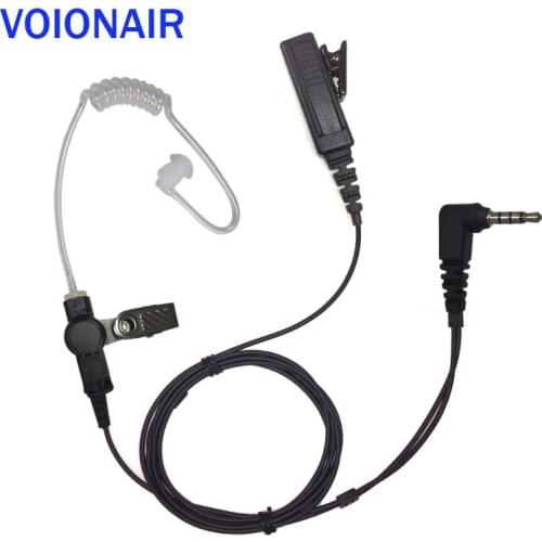 VOIONAIR Surveillance Air Tube Earpiece Headset Earphone Mic PTT for Vertex VX-410 VX-420 YAESU FT-2DR FT-3DR FT-60R