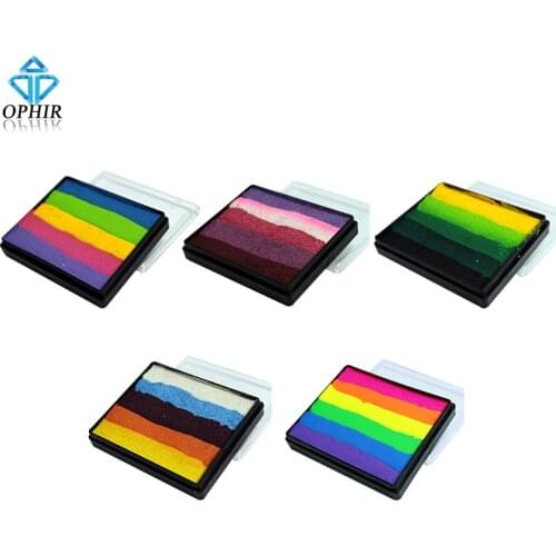 OPHIR Rainbow Body Paint Halloween Face Paint Makeup Pigment 50g/set Multicolor Series Temporary Tattoo Body Art _RT002