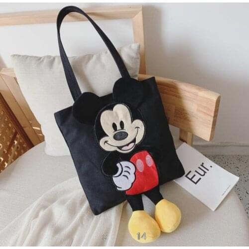 Original Disney Mickey mouse school tutor bag middle school student bag canvas childrens messenger shoulder bag girls handbags