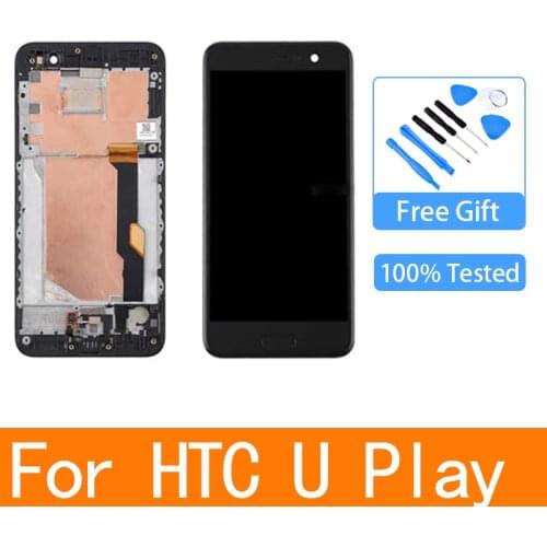 Original For HTC U Play LCD screen assembly with front case touch glass,Alpine U Play U-2u LCD Display