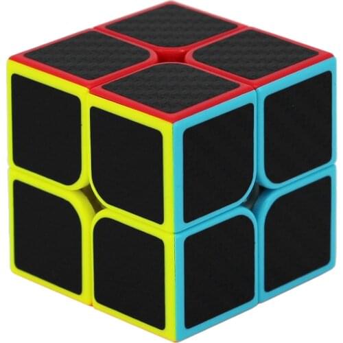 QIYI Carbon Fiber Sticker Speed 2x2 Magic Cube Magico 2x2x2 Educational Brain Teaser Educational Toys For Kids Adults