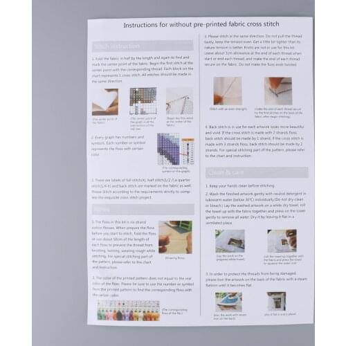 Snow Street Scenery Stamped Cross Stitch Kit DIY Needlework for Beginners