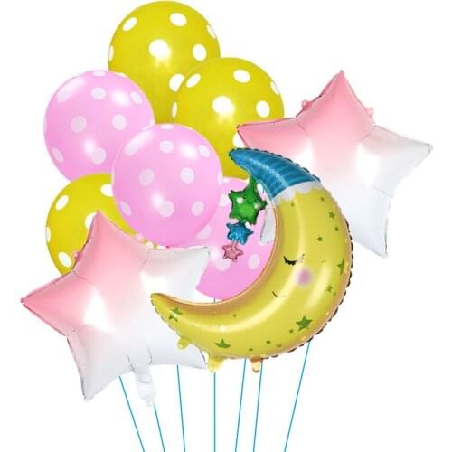 1setSun Moon Rainbow Cloud Aluminum Foil Balloon Decoration Adult Wedding Party Childrens Day Travel Diy Toy Baby Bathing Sleep