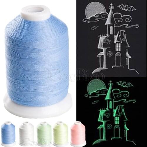 1 Roll Polyester Embroidery Sewing Thread 1000 Yards Spool Luminous Glow In The Dark Sewing Machine Sewing Handmade Accessories