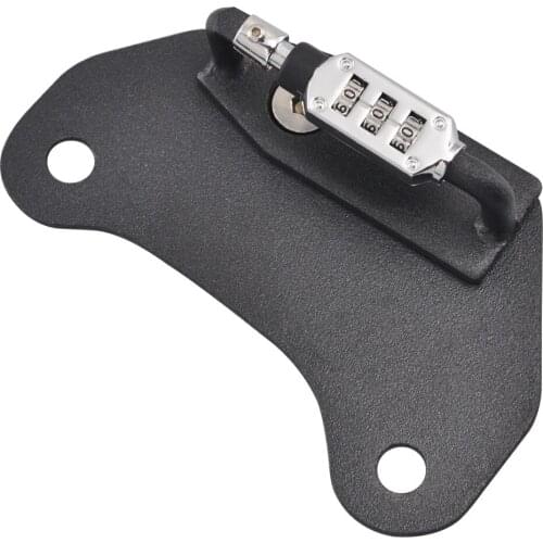 Motorcycle Anti-theft Security Helmet Lock Alloy Black Mount Hook with Digital Combination Lock for Indian Scout/Sixty 2015-2019