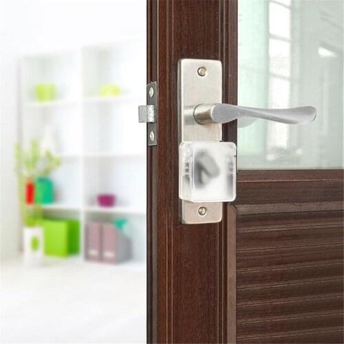 Anti-door Lock Protection Cover Transparent Door Locks Room Theft Protection Box Glue Paste Type Simple Installation Baby Safety