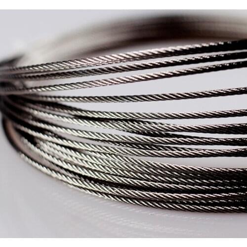 1.5mm Soft and Fine Stainless Steel Wire Rope Steel Wire for Clothes Hanger 50meter