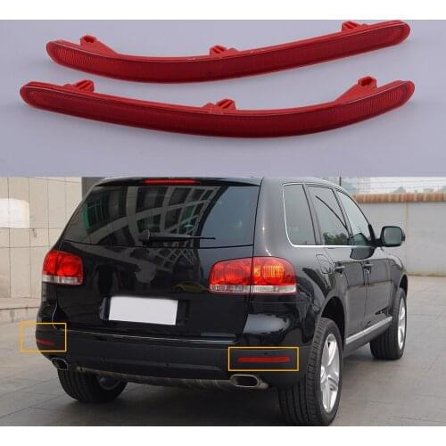 1Pair Rear Bumper Reflector Tail Light Lamp Red 7L6945105A 7L6945106A Fit for VW Touareg 2003 2004 2005 2006 2007 2008 2009 2010