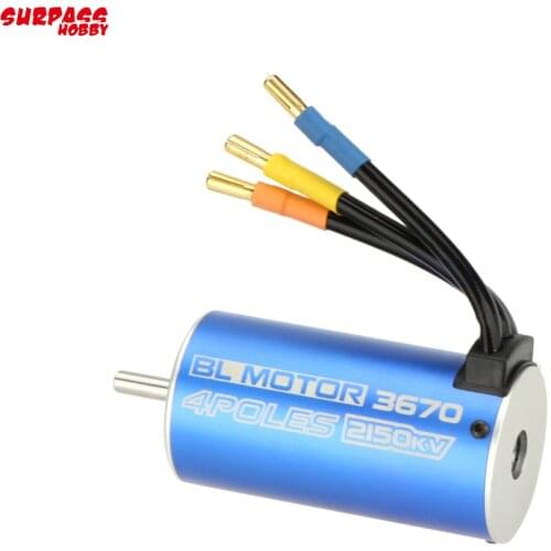 1pcs 3670 4Poles 2150KV Brushless Motor for RC 1/8 1/10 off-road Monster Car Boat