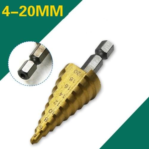 1PCS 4-20mm High Speed Steel Drill Bits Metal Center Drilling Steel Step Drill Bit Hand Tool Metal Hole Opener