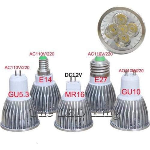 1pcs Super Bright GU10 Bulbs Light Dimmable GU5.3 Led Warm/White 85-265V 12W LED MR16 12V COB LED lamp light GU 10 led Spotlight