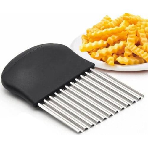 2pcs kitchen Crinkle Cutter and French Fry Slicer Salad Chopping Knife,Vegetable Steel Blade Cutting Tool kitchen tools gadgets