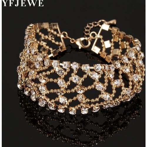 2017 Luxury Crystal Bangles For Women Silver color Bracelets & Bangles Bridal Wedding Jewelry Vintage Bangles B128 YEJEWEW