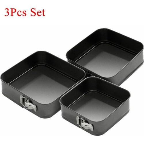 3Pcs/Set Baking Cake Mold Square Shape Cake Tins Mold Non Stick Baking Bake Trays Pan Cake Bread Mold DIY Mold Baking Tool