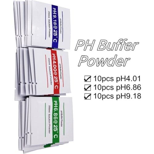 30pcs/lot PH Buffer Powder Measure Calibration Solution ph4.00/ 6.86 /9.18 Calibration Point For PH Test Meter 40%off