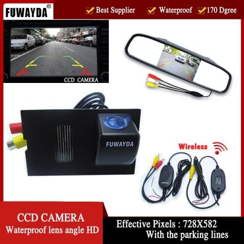 Wireless Car Rear View Camera for Land Rover Discovery 3 4 Range Rover Sport Freelander 2,with 4.3 Inch Rear view Mirror Monitor