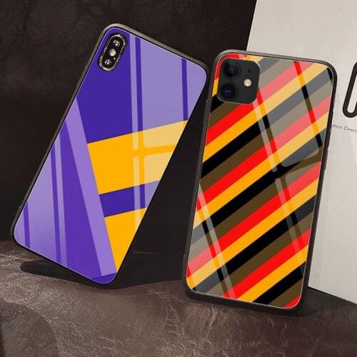 Striped minimalism Phone Case Tempered Glass For iPhone 12 Pro Max Mini 11 Pro XR XS MAX 8 X 7 6S 6 Plus SE 2020 case