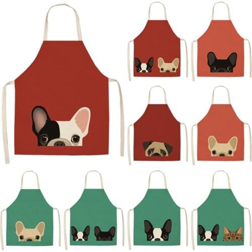 Color cartoon dog pattern alpaca For home and kitchen kids apron customizable apron Men kitchen apron Apron for hairdresser